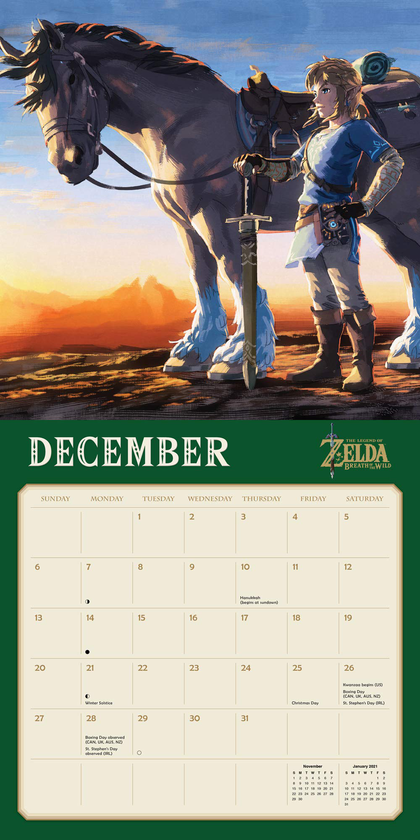 Бумажная книга «Legend of Zelda 2020 Wall Calendar» - фото №1