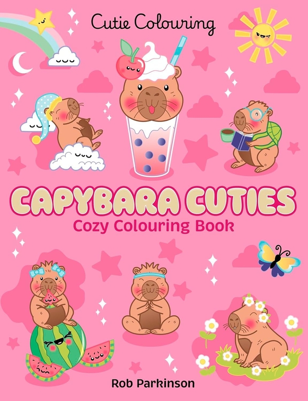 Бумажная книга «Capybara Cuties: Colouring Book», автор Схоластик - фото №1
