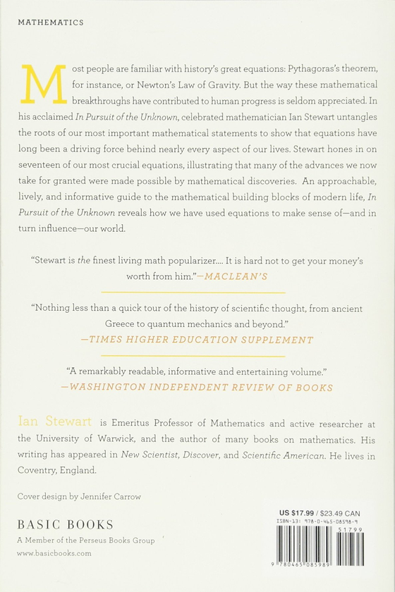 Бумажная книга «In Pursuit of the Unknown: 17 Equations That Changed the World », автор Иэн Стюарт - фото №1