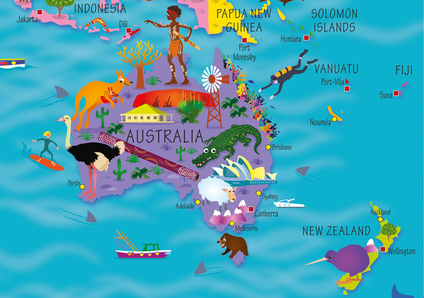 Бумажная книга «Collins Children’s World Map» - фото №1