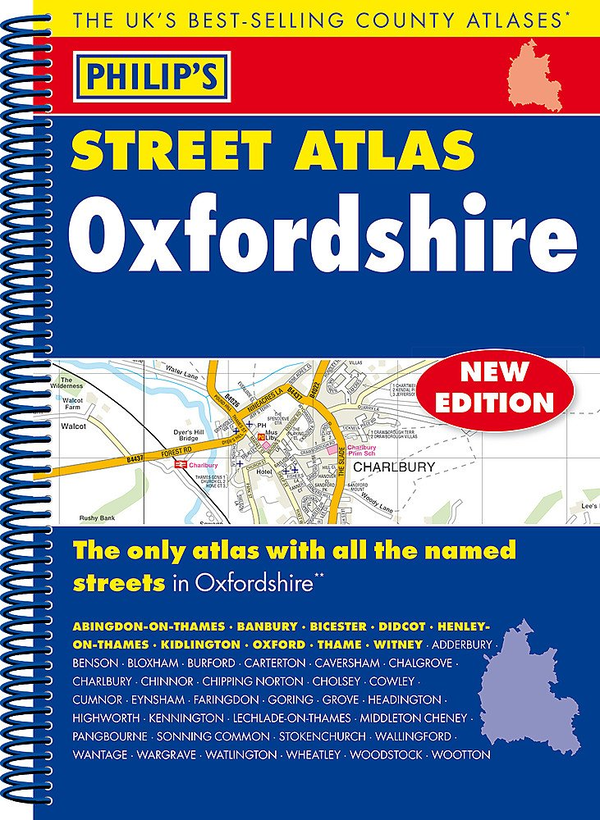 Бумажная книга «Philip's Street Atlas Oxfordshire 5ED Spiral. New Edition» - фото №1