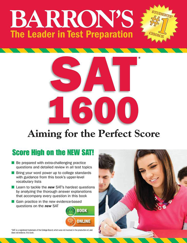 Бумажная книга «Barron's SAT 1600 with Online Test», автор Линда Карневале - фото №1
