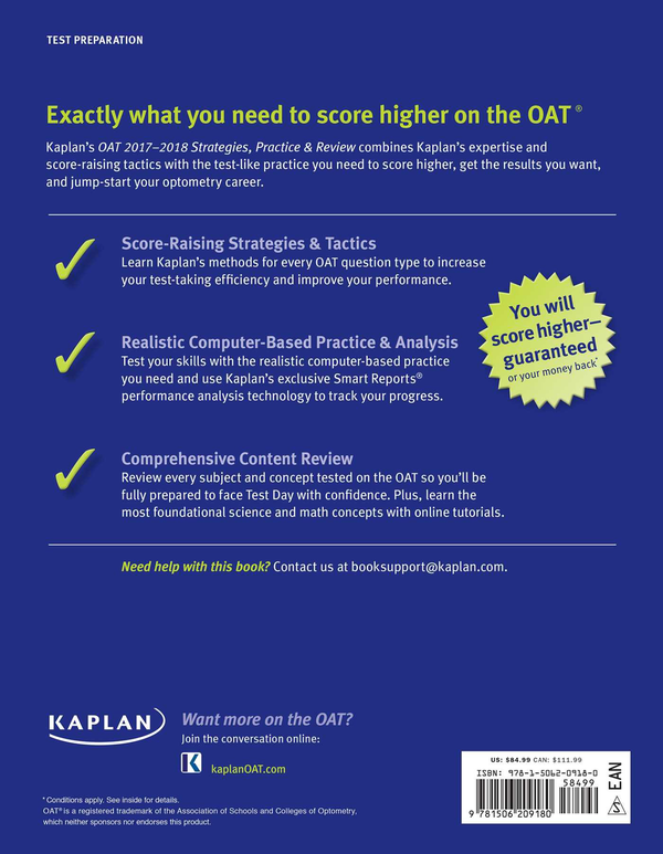 Бумажная книга « OAT 2017-2018 Strategies, Practice & Review with 2 Practice Tests : Online + Book» - фото №1