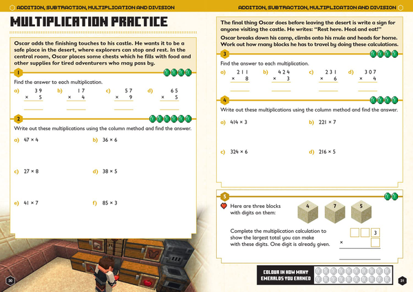 [object Object] «Minecraft Maths Ages 8-9: Official Workbook» - фото №3 - мініатюра