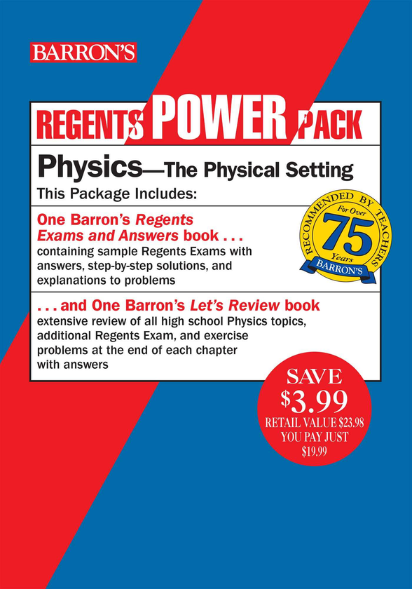 Паперова книга « Regents Physics Power Pack : Let's Review Physics + Regents Exams and Answers: Physics», автор Альберт Тарендаш - фото №1