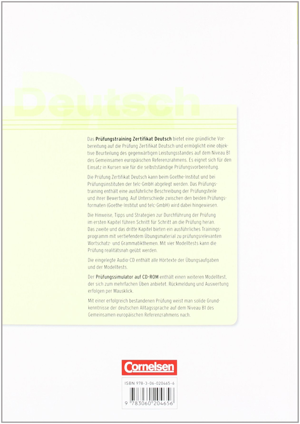 Паперова книга «Prüfungstraining DaF: B1 - Zertifikat Deutsch: Übungsbuch (+CD)» - фото №1