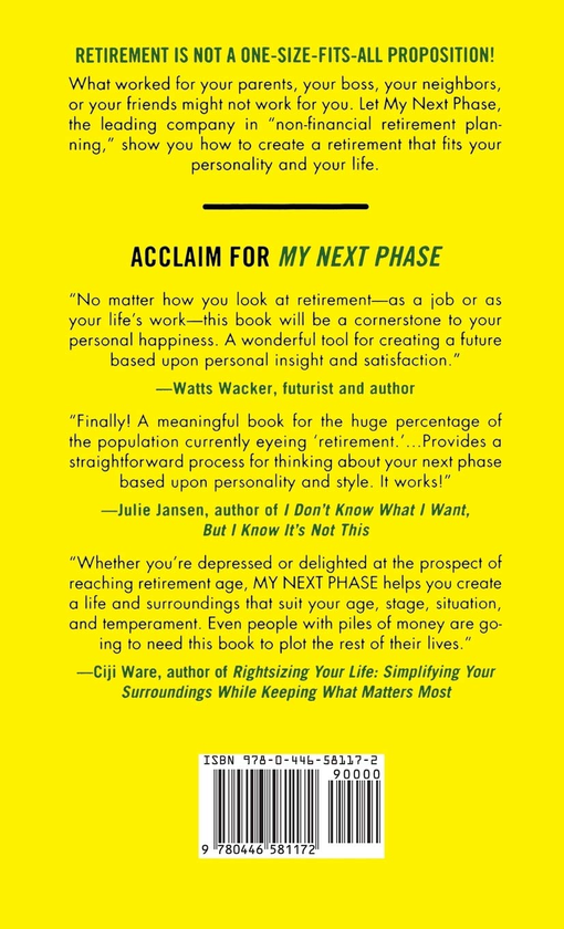 Паперова книга «My Next Phase. The Personality-Based Guide to Your Best Retirement», авторів Ерік Сандстрем, Ренді Бернем, Майкл Бернем - фото №1