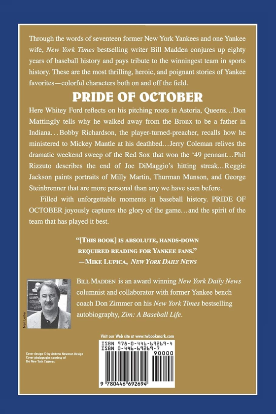Бумажная книга «Pride of October. What It Was to Be Young and a Yankee», автор Билл Мэдден - фото №1