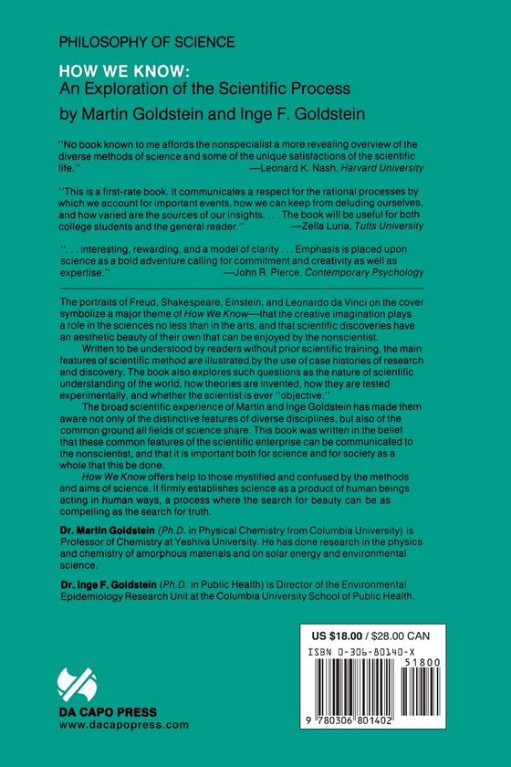 Паперова книга «How We Know. An Exploration Of The Scientific Process», авторів Інге Гольдштейн, Мартін Гольдштейн - фото №1