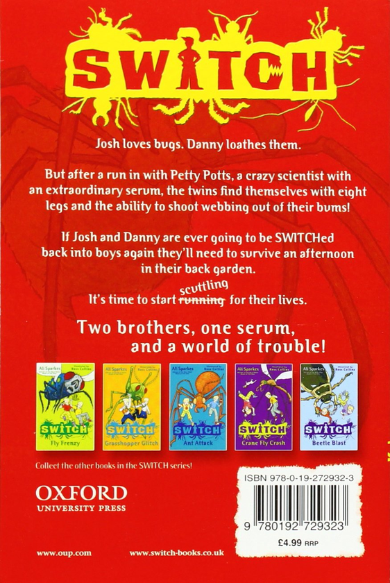 Бумажная книга «S.W.I.T.C.H. Spider Stampede», автор Али Спаркс - фото №1