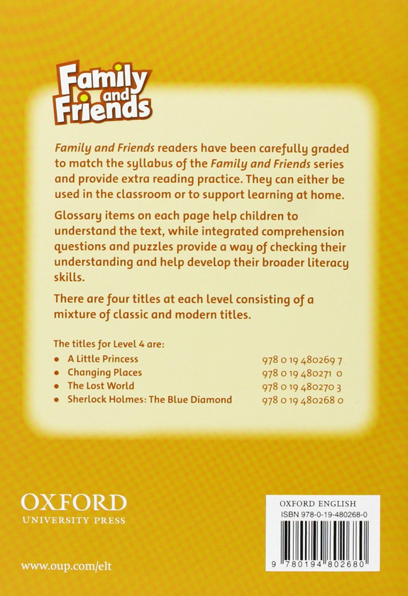 Бумажная книга «Family and Friends 4. Sherlock Holmes and the Blue Diamond. Reader A», автор Артур Конан Дойл - фото №1