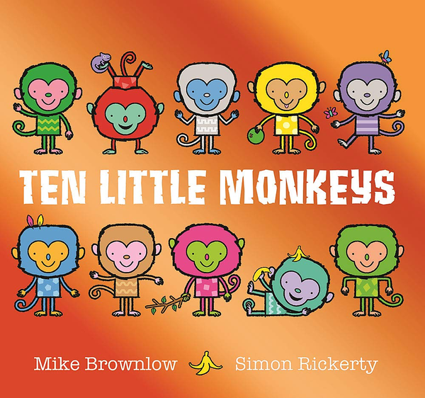 Бумажная книга «Ten Little Monkeys», автор Майк Браунлоу - фото №1