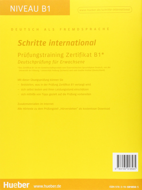 Бумажная книга «Schritte International. Prufungstraining Zertifikat B1 », автор Фрауке ван дер Верфф - фото №1
