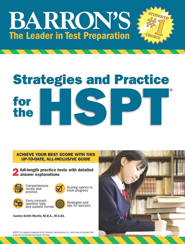 Паперова книга «Barron's Strategies and Practice for the HSPT», автор Олександра Мартіні - фото №1