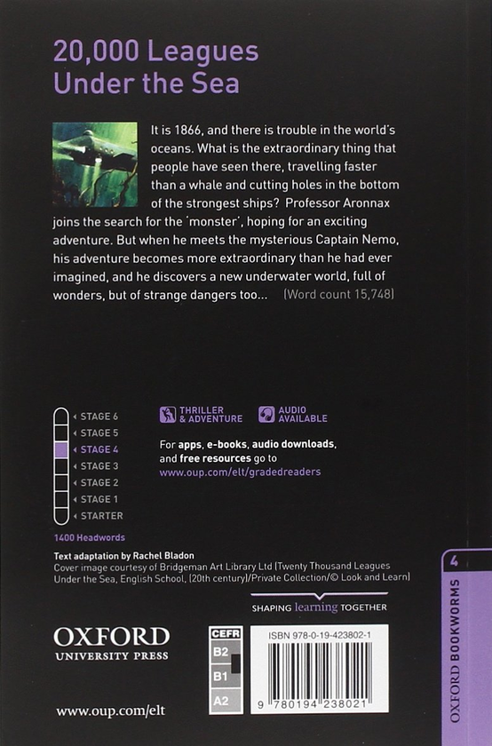 Паперова книга «20000 Leagues Under The Sea Audio CD Pack. Level 4», автор Жуль Верн - фото №1