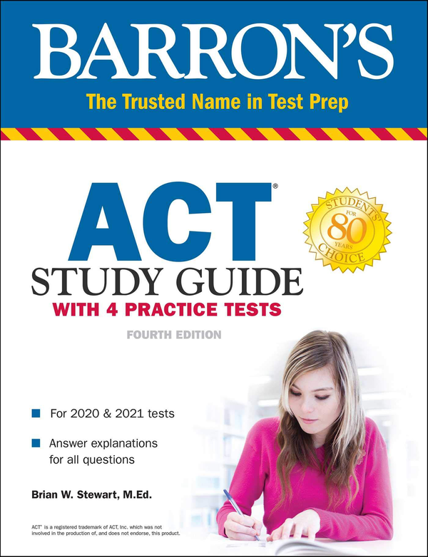 Паперова книга « ACT Study Guide with 4 Practice Tests», автор Брайан Стюарт - фото №1