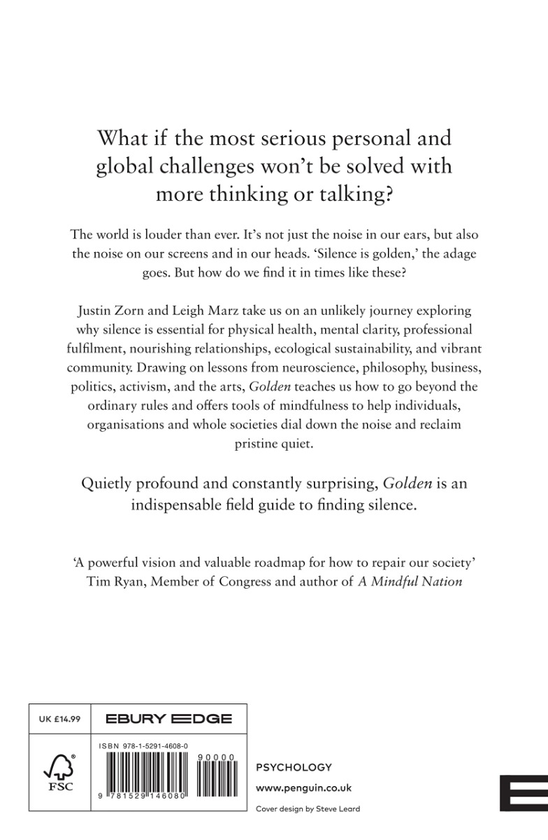 Бумажная книга «Golden. The Power of Silence in a World of Noise», автор Джастин Зорн - фото №1
