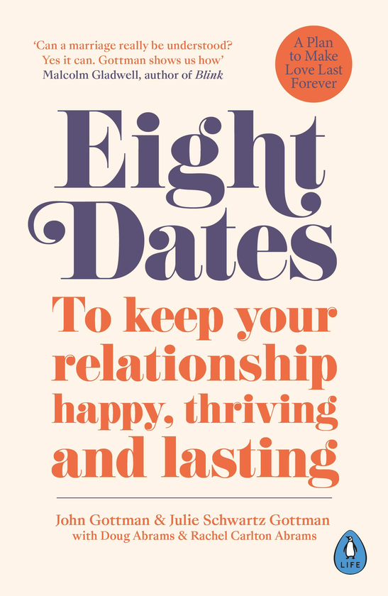 Паперова книга «Eight Dates. To keep your relationship happy, thriving and lasting», авторів Дуг Абрамс, Джулі Шварц Готтман, Джон Готтман, Рейчел Карлтон Абрамс - фото №1