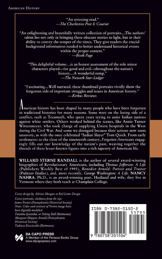 Бумажная книга «Forgotten Americans. Footnote Figures Who Changed American History», авторов Нэнси Нара, Уиллард Рэндалл - фото №1