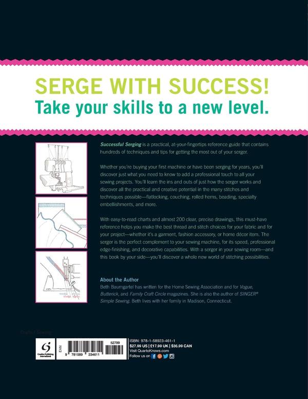 Паперова книга «Successful Serging. From Setup to Simple and Specialty Stitches», автор Бет Енн Баумгартель - фото №1