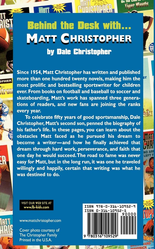 Паперова книга «Behind the Desk with... Matt Christopher. The #1 Sportswriter for Kids», автор Дейл Крістофер - фото №1