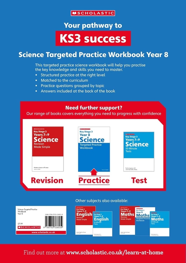 Бумажная книга «KS3 Year 8 Science Targeted Practice Workbook», автор Вики Фи - фото №1