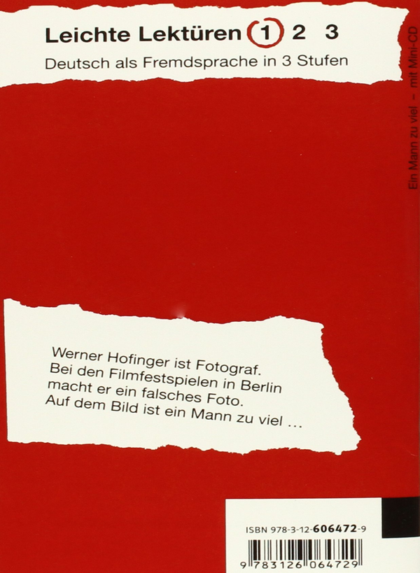 Бумажная книга «Ein Mann zu viel Leichte Lektüren Deutsch als Fremdsprache Buch mit Mini-CD» - фото №1
