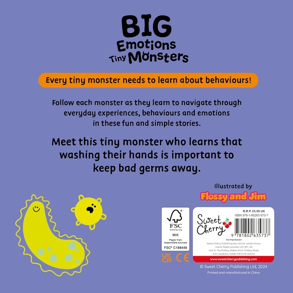 Паперова книга «Tiny Monsters Wash Their Hands», автор Sweet Cherry Publishing - фото №1