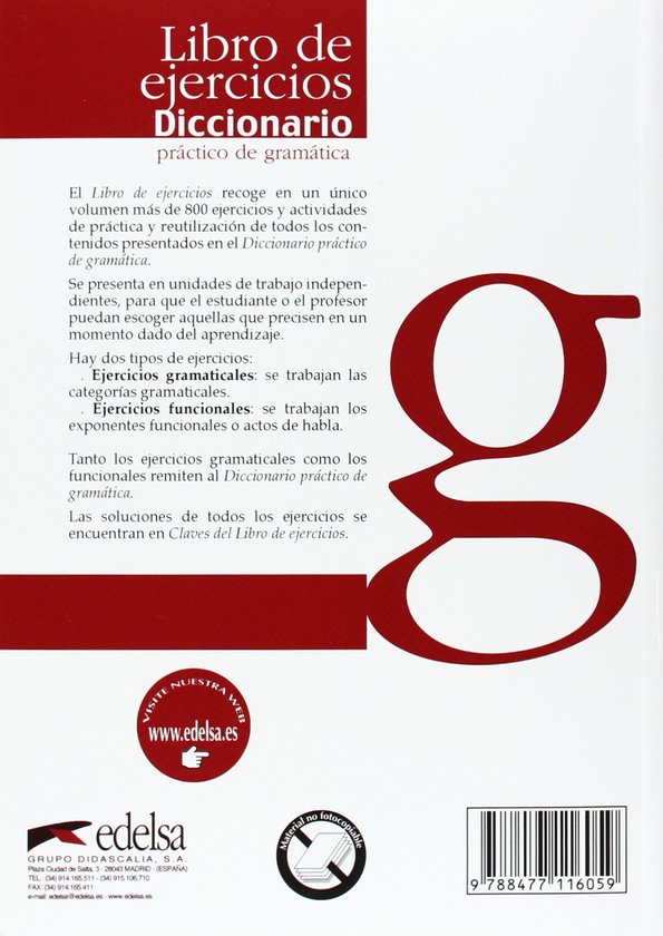 Паперова книга «Diccionario Practico De Gramatica: Libro De Ejercicios », автор Оскар Серолаза Гили - фото №1