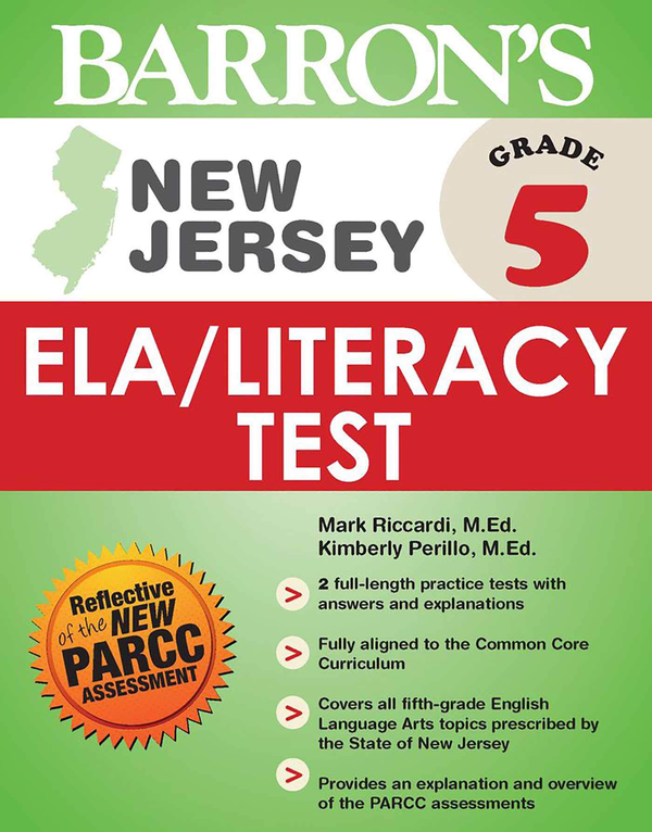 Бумажная книга «Barron's New Jersey Grade 5 ELA/Literacy Test», автор Марк Риккарди - фото №1