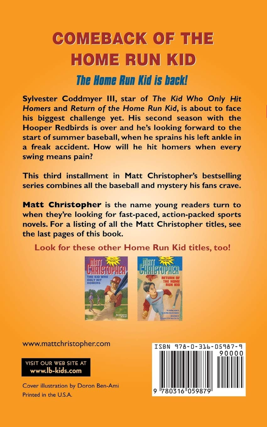 Бумажная книга «Comeback of the Home Run Kid», автор Мэтт Кристофер - фото №1