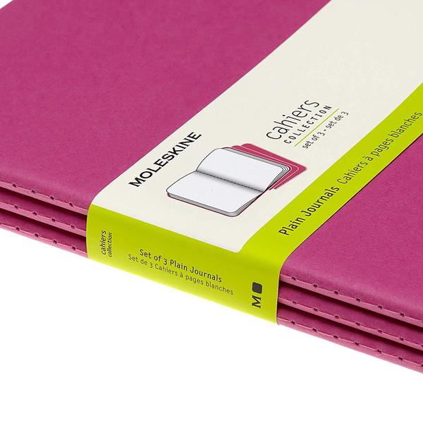 «Набір зошитів Moleskine Cahier нелінійований Кінетичний рожевий 3 шт (CH023D17)», бренду Moleskine - фото №1