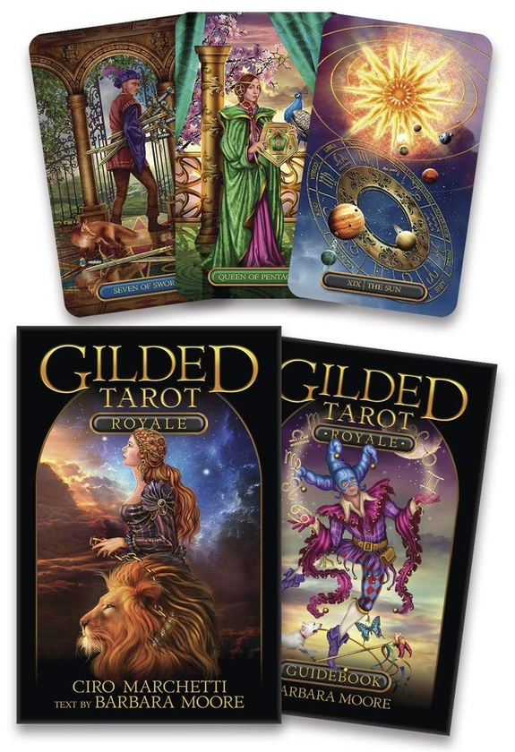 Паперова книга «Gilded Tarot Royale Book & Deck», авторів Барбара Мур, Чіро Маркетті - фото №1