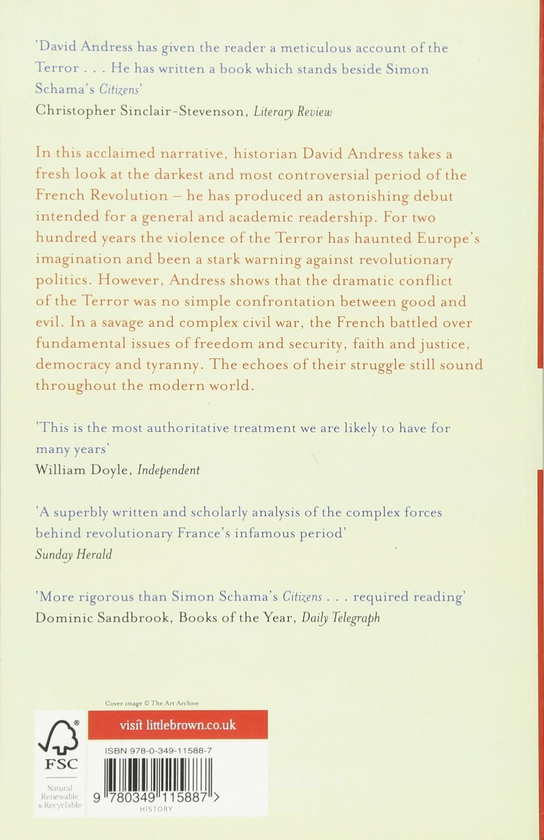 Паперова книга «The Terror. Civil War in the French Revolution», автор Девід Андресс - фото №1