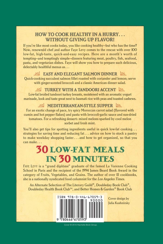 Паперова книга «30 Low-Fat Meals in 30 Minutes», автор Фей Леві - фото №1