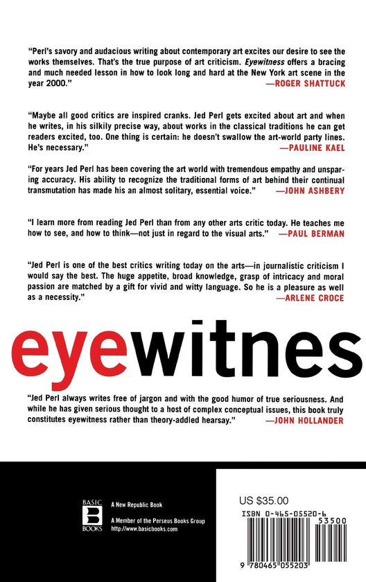 Бумажная книга «Eyewitness: Reports From An Art World In Crisis», автор Джед Перл - фото №1