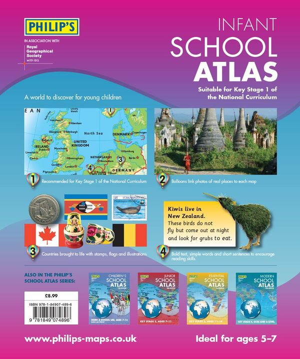 Бумажная книга «Philip's Infant School Atlas : For 5-7 year olds» - фото №1