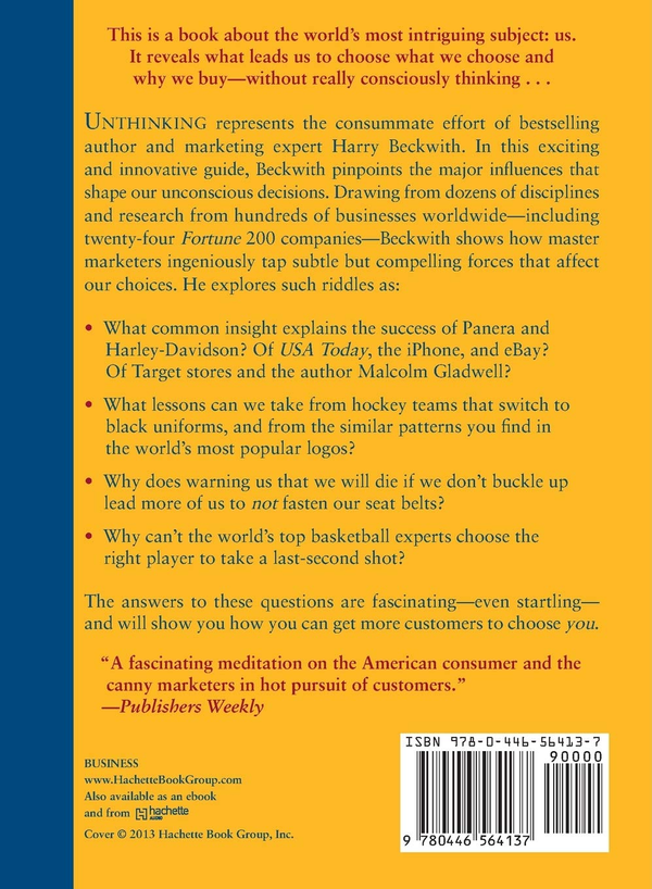 Бумажная книга «Unthinking. The Surprising Forces Behind What We Buy», автор Гарри Беквит - фото №1