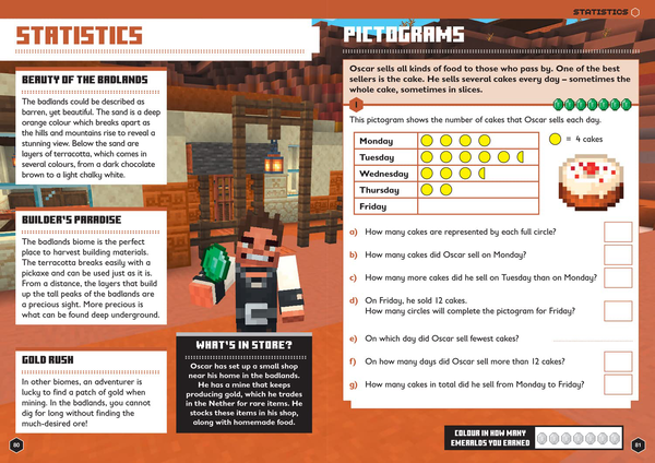 [object Object] «Minecraft Maths Ages 8-9: Official Workbook» - фото №4 - мініатюра