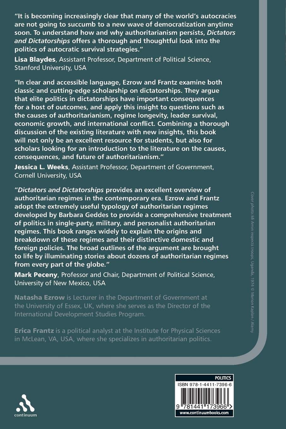 Паперова книга «Dictators and Dictatorships. Understanding Authoritarian Regimes and Their Leaders», автор Наташа Езроу - фото №1