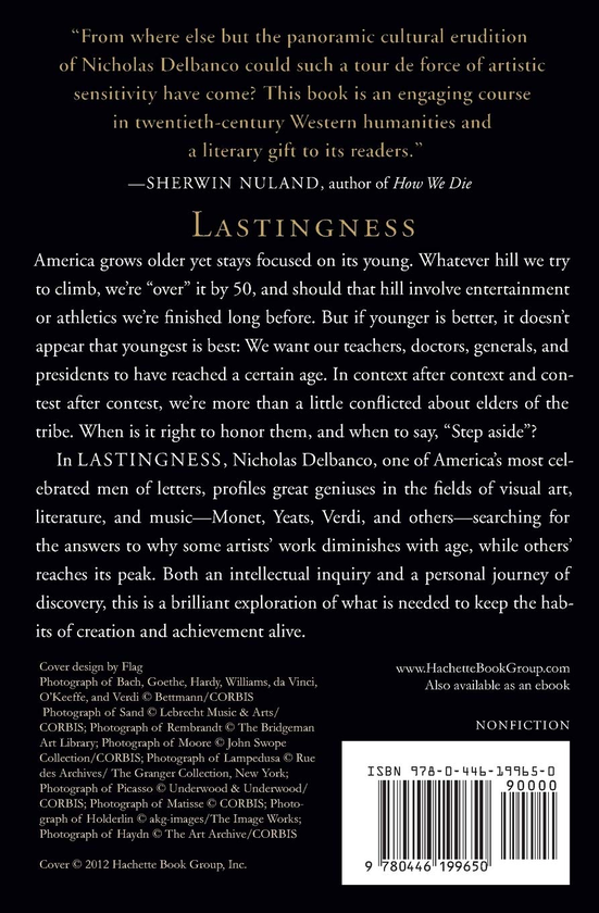 Паперова книга «Lastingness. The Art of Old Age», автор Ніколас Дельбанко - фото №1