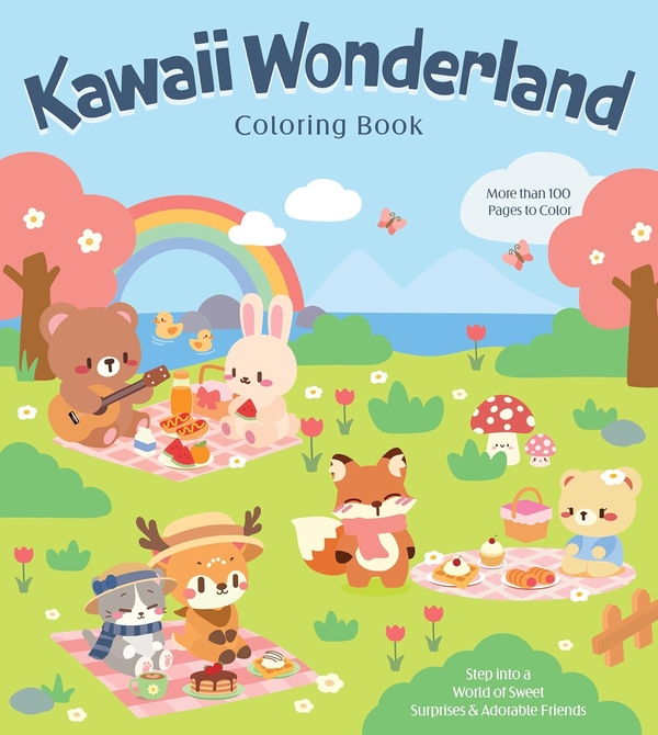 Паперова книга «Kawaii Wonderland. Coloring Book», автор Редакція Chartwell Books - фото №1