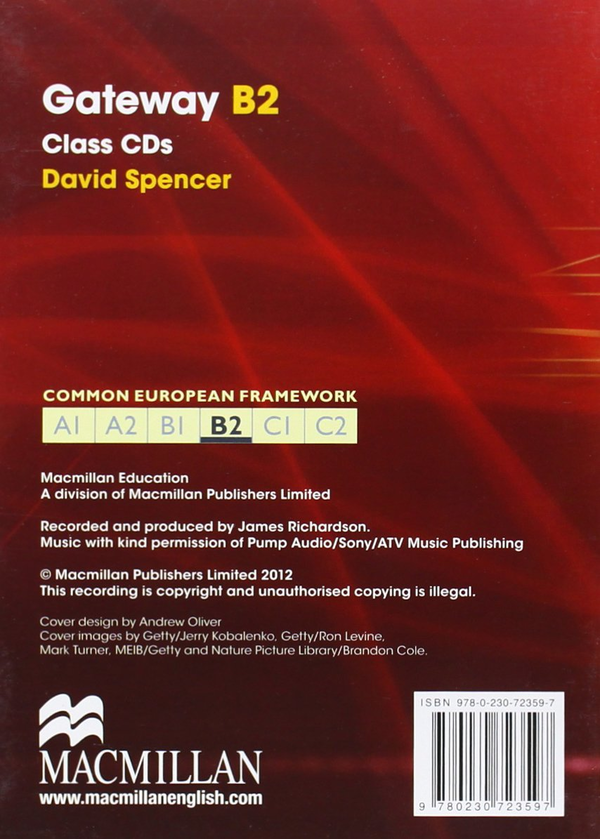 Паперова книга «Gateway B2 Class Audio CD (2)», автор Девід Спенсер - фото №1