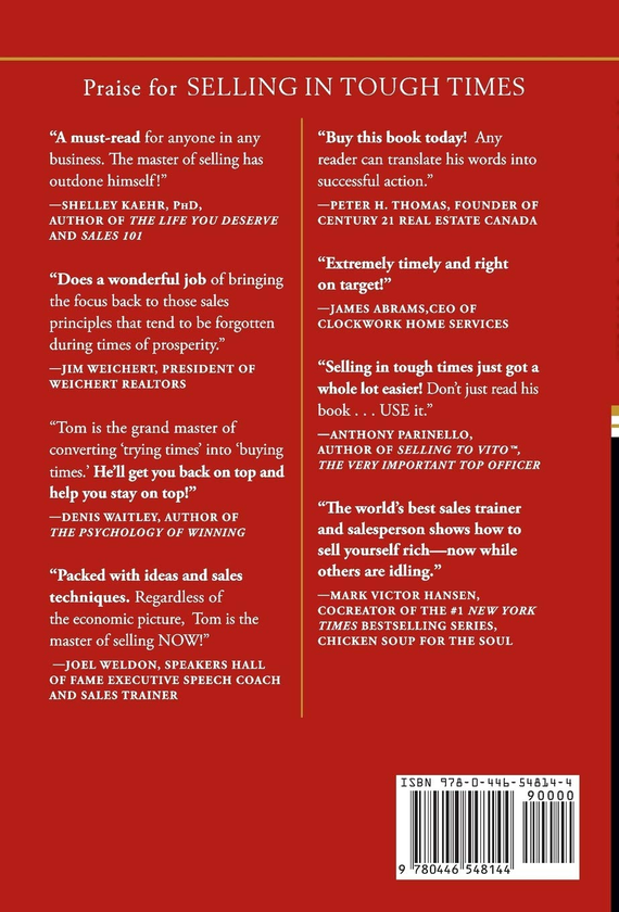 Бумажная книга «Selling in Tough Times. Secrets to Selling When No One Is Buying», автор Том Хопкинс - фото №1