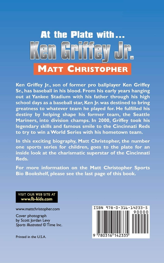 Бумажная книга «At the Plate with...Ken Griffey Jr.», автор Мэтт Кристофер - фото №1