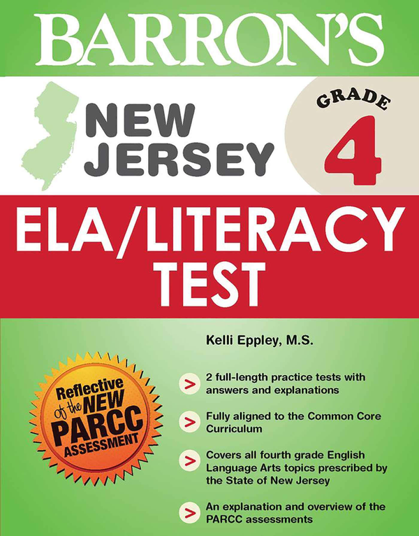 Бумажная книга «Barron's New Jersey Grade 4 ELA/Literacy Test», автор Келли Эппли - фото №1