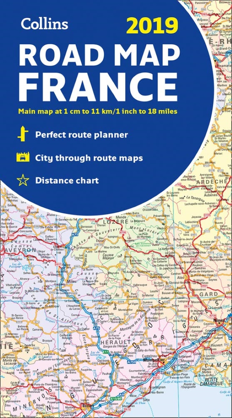 Бумажная книга «2019 Collins Map of France» - фото №1