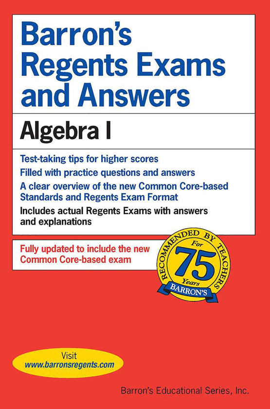 Бумажная книга « Regents Exams and Answers: Algebra I», автор Гари М. Рубинштейн - фото №1
