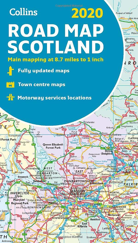 Паперова книга «2020 Collins Map of Scotland» - фото №1