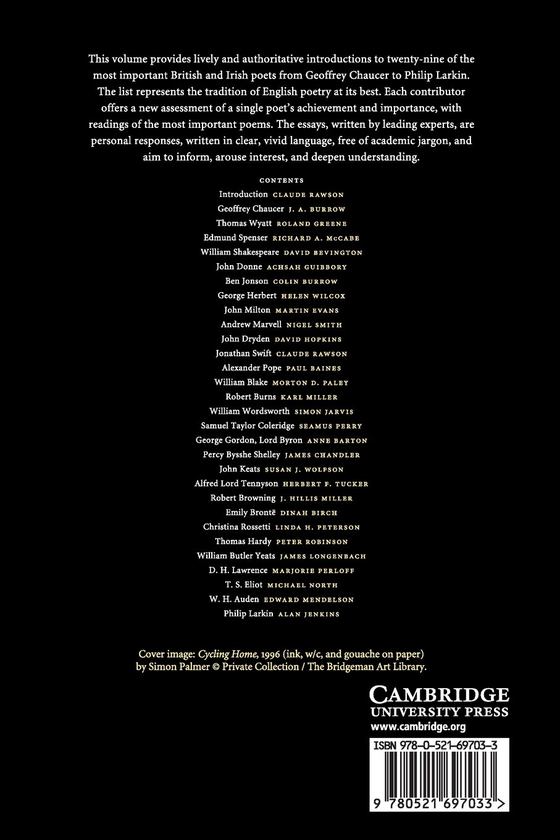 Бумажная книга «The Cambridge Companion to English Poets», автор Клод Росон - фото №1